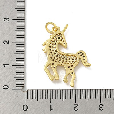 Brass Micro Pave Cubic Zirconia Pendants KK-N254-121G-1