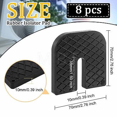 Rubber Shock Absorber Sound Isolation Pad AJEW-WH0042-59-1