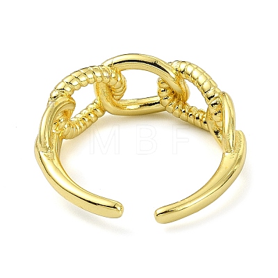 Brass Open Cuff Rings RJEW-B051-43G-1