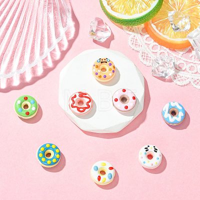 8Pcs 8 Colors Handmade Porcelain Enamel Beads PORC-FS0001-50-1