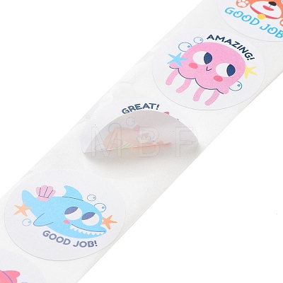 500 Paste Paper Self-Adhesive Stickers AJEW-S085-01C-1