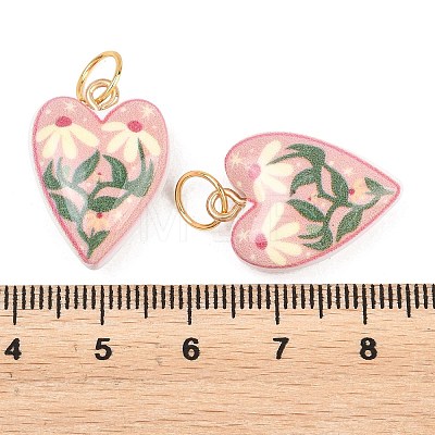Printed Opaque Acrylic Pendants SACR-P036-01F-G-1