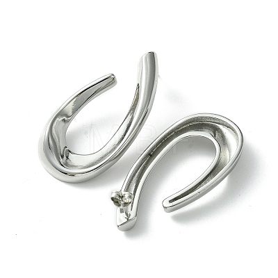 Brass Stud Earrings EJEW-C072-03P-1