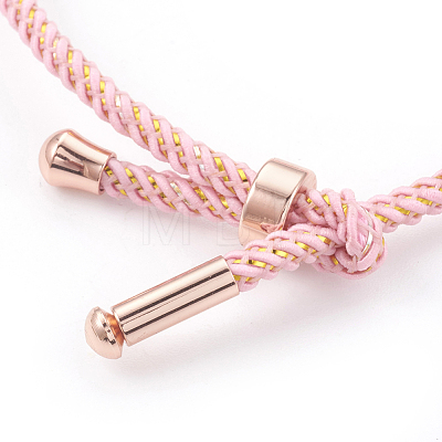 Couple Adjustable Nylon Cord Bracelets BJEW-F362-B-RG-1