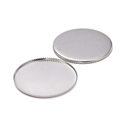304 Stainless Steel Plain Edge Bezel Cups STAS-I184-03A-P-1