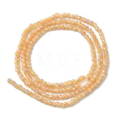 Electroplated Glass Beads Strands EGLA-P055-01A-AB02-1