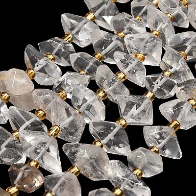 Natural Quartz Crystal Beads Strands G-F833-T02-02-1