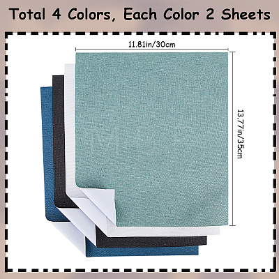 CRASPIRE 8 Sheets 4 Colors Linen Book Covers DIY-CP0010-67B-1