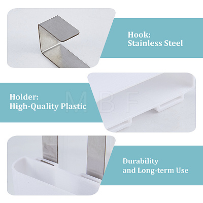 Stainless Steel & ABS Plastic Toilet Tank Cleaning Tablet Holder AJEW-WH0817-026-1
