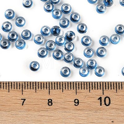 Transparent Inside Colours Glass Seed Beads SEED-A032-04I-1