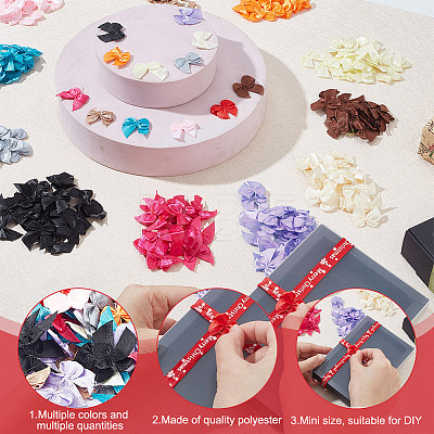 GOMAKERER 288pcs 12 colors Handmade Polyester Ornament Accessories AJEW-GO0001-34-1