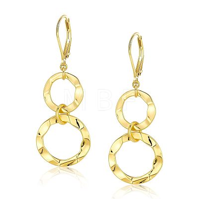 Brass Leverback Earrings for Women WG58E1E-01-1