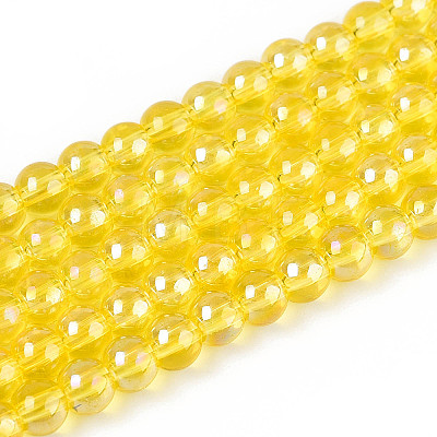 Electroplate Transparent Glass Beads Strands LS-GLAA-T032-T4mm-AB12-A-1