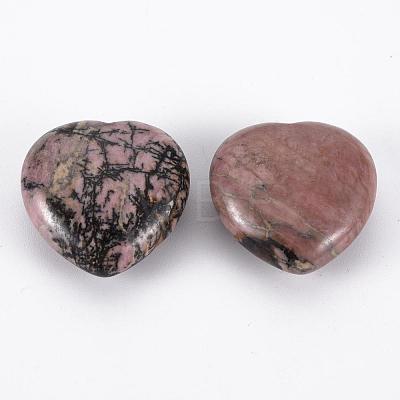 Natural Rhodonite Heart Love Stone G-R461-06D-1
