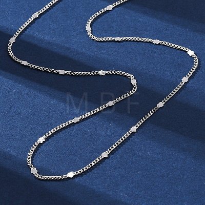 Brass Curb Chains Necklaces for Women NJEW-D302-09P-1