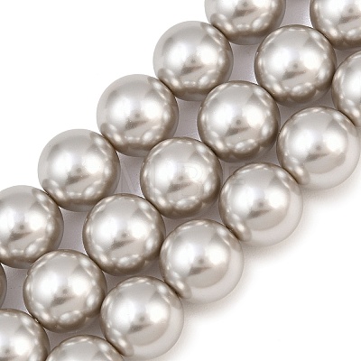 Electroplated Glass Pearl Graduated Beads Strands BSHE-C011-03D-1