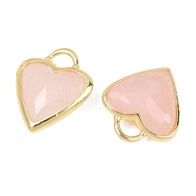 Natural Rose Quartz Faceted Pendants G-Z154-01G-06-1
