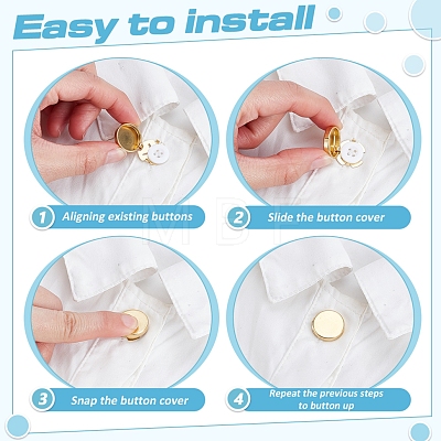 Flat Round Brass Button Covers Settings BUTT-WH0030-73D-1