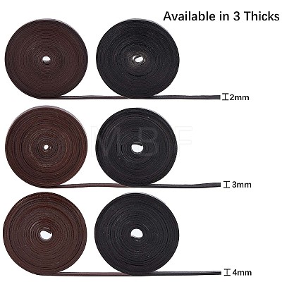 Flat Cowhide Leather Cord WL-GF0001-09B-02-1