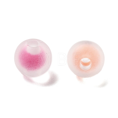 Frosted Transparent Acrylic Beads OACR-A032-14A-1