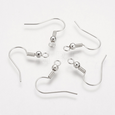 Brass Earring Hooks KK-Q362-P-NF-1