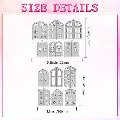 Carbon Steel Cutting Dies Stencils DIY-WH0309-1965-1