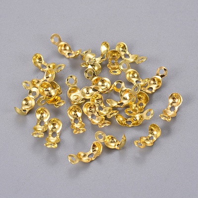 Iron Bead Tips Knot Covers E037Y-G-1