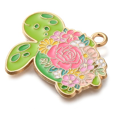 Animal Flower Alloy Enamel Pendants ENAM-Q508-01B-1