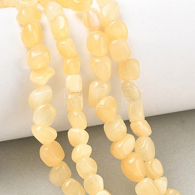 Natural Yellow Jade Beads Strands GG-CBA9392-16-1