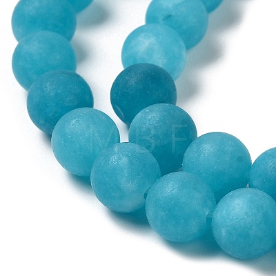 Natural Dyed White Jade Beads Strands G-M402-B01-02-1