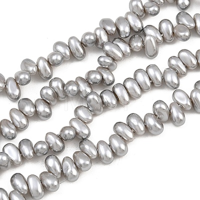 Electroplated Shell Pearl Beads Strands BSHE-B009-A01-5x8mm-01-1