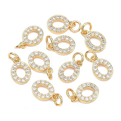 SHEGRACE Brass Micro Pave Clear Cubic Zirconia Pendants XGRQ29684-394G-O-1