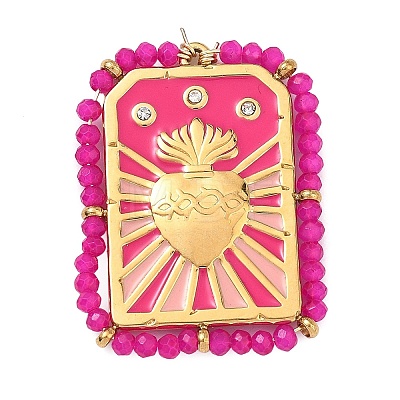 304 Stainless Steel Enamel Pendants SA-B004-04G-1
