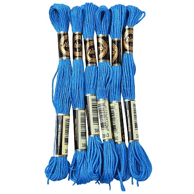 6Bundles Polyester Embroidery Floss OCOR-YW0001-25D-1