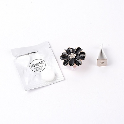 Zinc Alloy with Rhinestones Car Perfume Decoration Set DIY-TAC0011-03A-1