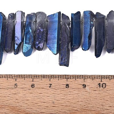 Spray Painted Electroplate Natural Quartz Crystal Points Beads Strands G-Q610-02A-1