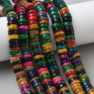 Natural Coconut Disc Bead Strands COCB-O002-02-1