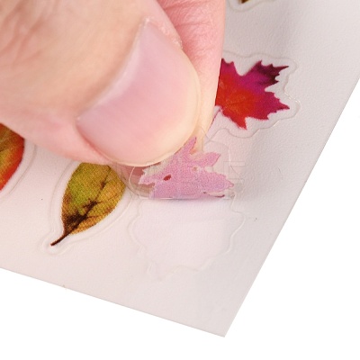 Waterproof Plastic Self Adhesive Stickers DIY-F064-13H-1