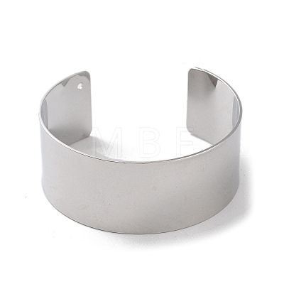 Brass Plain Wide Cuff Bangles BJEW-D039-03P-1