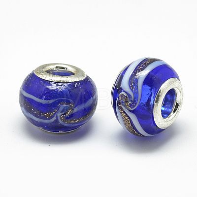 Handmade Lampwork European Beads LAMP-Q029-01J-1