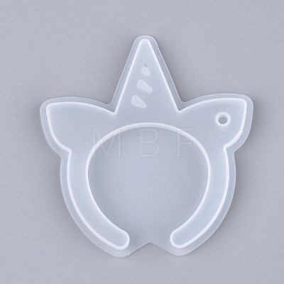 Unicorn Keychain Silicone Molds X-DIY-I036-25-1