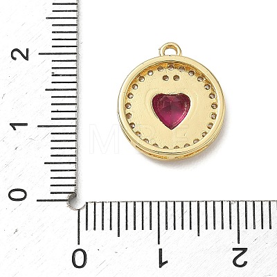Brass Micro Pave Cubic Zirconia Pendants KK-CBA74BF-12G-01B-1