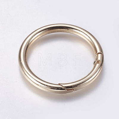 Zinc Alloy Spring Gate Rings PALLOY-WH0007-01LG-1