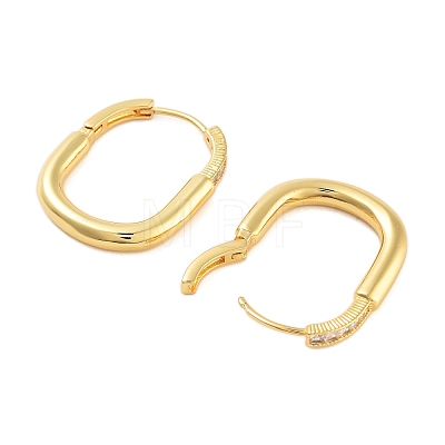 Rack Plating Oval Brass Hoop Earrings EJEW-N055-29G-RS-1