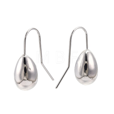 Brass Teardrop Dangle Earrings for Women EJEW-C047-01P-1