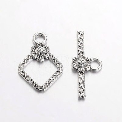 Tibetan Style Alloy Toggle Clasps X-TIBEB-A101564-AS-FF-1