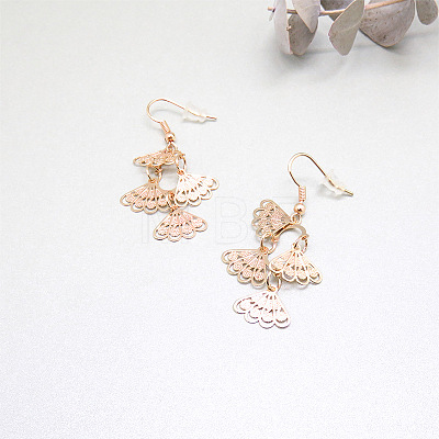 Filigree Butterfly 304 Stainless Steel Dangle Earrings WG3B680-01-1