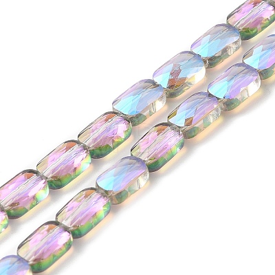 Transparent Electroplate Glass Beads Strands EGLA-I017-03-FR01-1