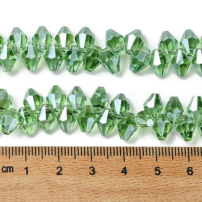 Transparent Electroplate Glass Beads Strands GLAA-K064-06A-HR03-1