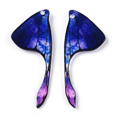 Epoxy Resin Wing Pendants RESI-TAC0021-96E-1